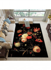 Floral Printed Anti-Slip Rug Multicolour 140x200centimeter