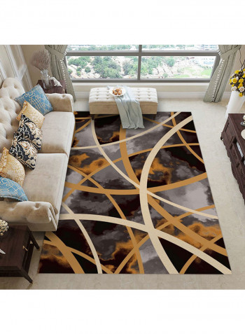 Simple Geometric Pattern Soft Mat Brown/Orange 140X200centimeter