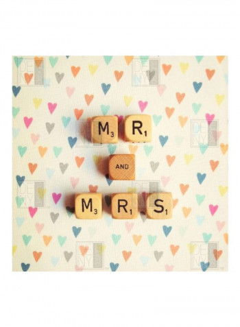 Mr And Mrs Duvet Cover Polyester White/Pink Twin
