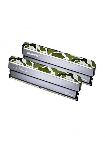 2-Piece Sniper X DDR4 RAM Set 16GB Green/Grey/Gold