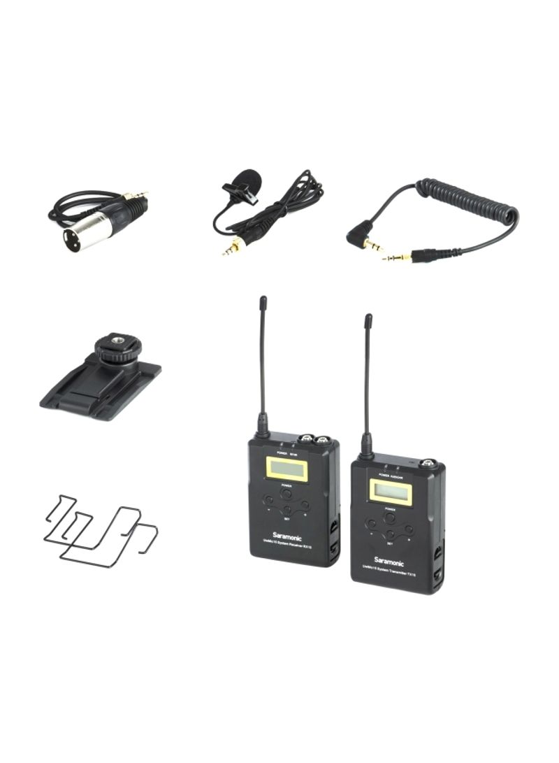 UHF Wireless Lavalier Microphone System Black