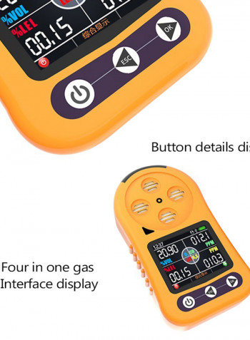Handheld Multifunctional O3 Concentration Tester Orange 25 x 7 x 20cm