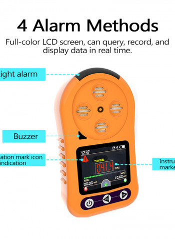 Handheld Multifunctional O3 Concentration Tester Orange 25 x 7 x 20cm