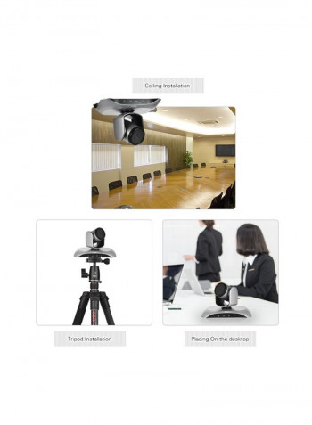 Full HD Conference Camera With Remote Control And Power Adapter