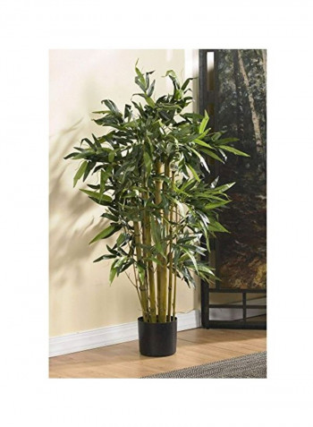 Bamboo Silk Artificial Tree With Pot Green/Beige