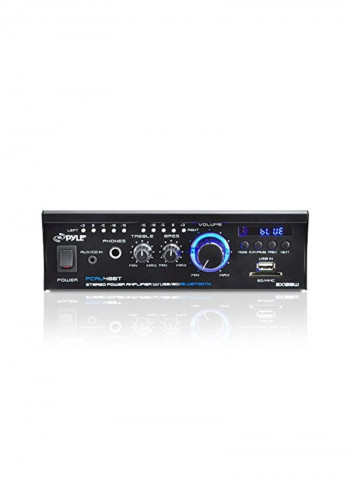 Mini Stereo Bluetooth Power Amplifier PCAU48BT Black