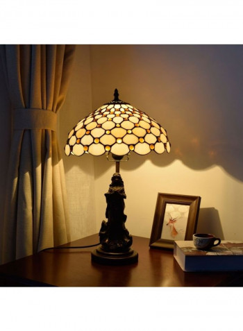 Retro Stained Glass Lampshade Table Lamp Multicolour
