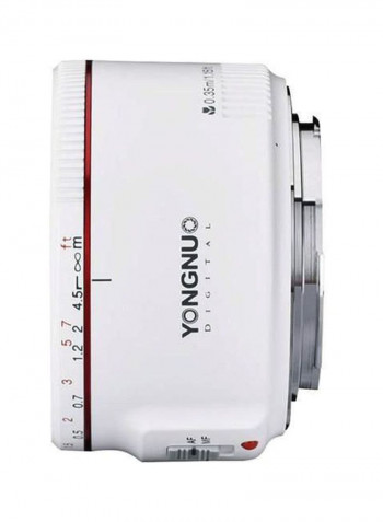YN50mm F1.8 II Standard Prime Lens For Cannon White