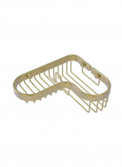 Metal Shower Basket Gold 8.8x7.4x1.9inch