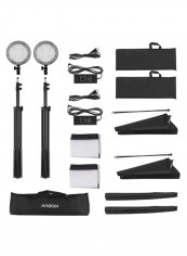 Photography Studio Softbox LED Light Kit Black/White