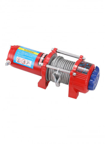 Car Recovery Electric ATV Trailer Truck Winch With 4500lb Rated Line Pull 10m Galvanized Steel Cable Multicolor 40cm