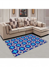 Anti-Skid Diamond Print Carpet Blue/Grey 140x200centimeter