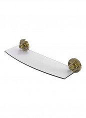 Prestige Regal Collection Glass Shelf Clear/Gold 18inch