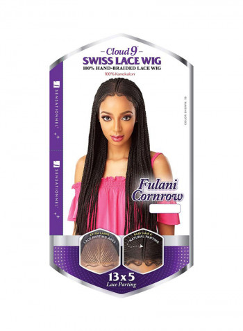 Swiss Lace Parting Wig - Fulani Cornrow 1