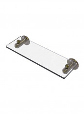 Soho Collection Vanity Beveled Edges Glass Shelf Clear/Gold 16inch