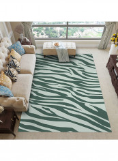 Colour Block Rectangular Non-Skid Carpet Green 140X200centimeter