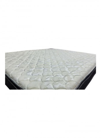 Pillow Top Spring Mattress Off-White 200 x 200 x 25cm
