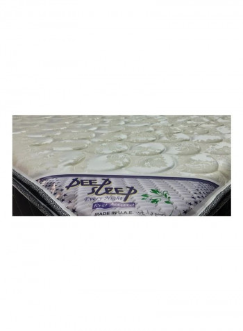 Pillow Top Spring Mattress Off-White 200 x 200 x 25cm