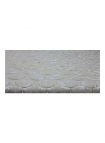 Pillow Top Spring Mattress Off-White 200 x 200 x 25cm