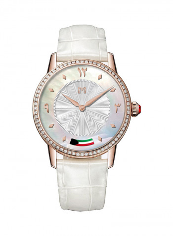 Women's Leather Analog Wrist Watch Ld-Flg-Kw