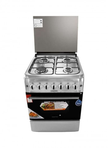 4-Burner Freestanding Cooking Range GCR6057 Silver/Black