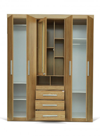 Havana Star Wardrobe With Mirror White
