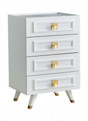 Ivanka 4-Drawers Chest White/Gold 61.1x91.5x46.3centimeter