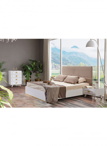 Ivanka 4-Drawers Chest White/Gold 61.1x91.5x46.3centimeter