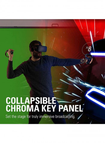 Collapsible Chroma Key Panel For Background Removal With Auto-Locking Frame