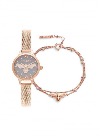 Women's Stainless Steel Analog Wrist Watch OBGSET140