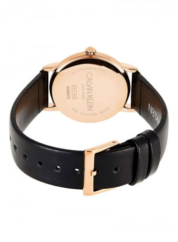 Established Black Leather Strap Watch