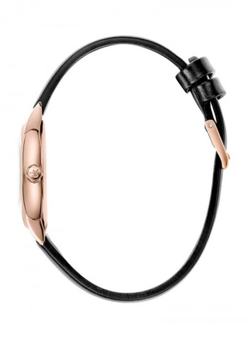 Established Black Leather Strap Watch