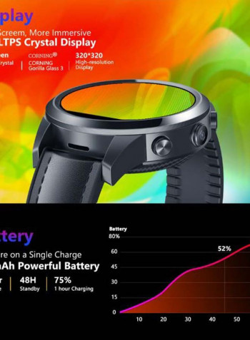 Thor 5 Pro Multi-Functional Sport Smartwatch With Camera Black