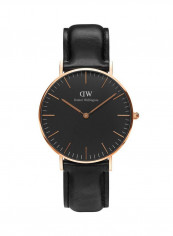 Women's Classic Black Sheffield Water Resistant Analog Watch DW00100139