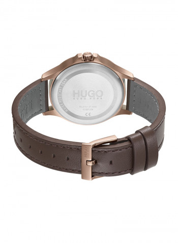Men's Leather Analog Wrist Watch 1530173