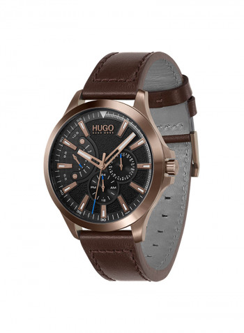 Men's Leather Analog Wrist Watch 1530173
