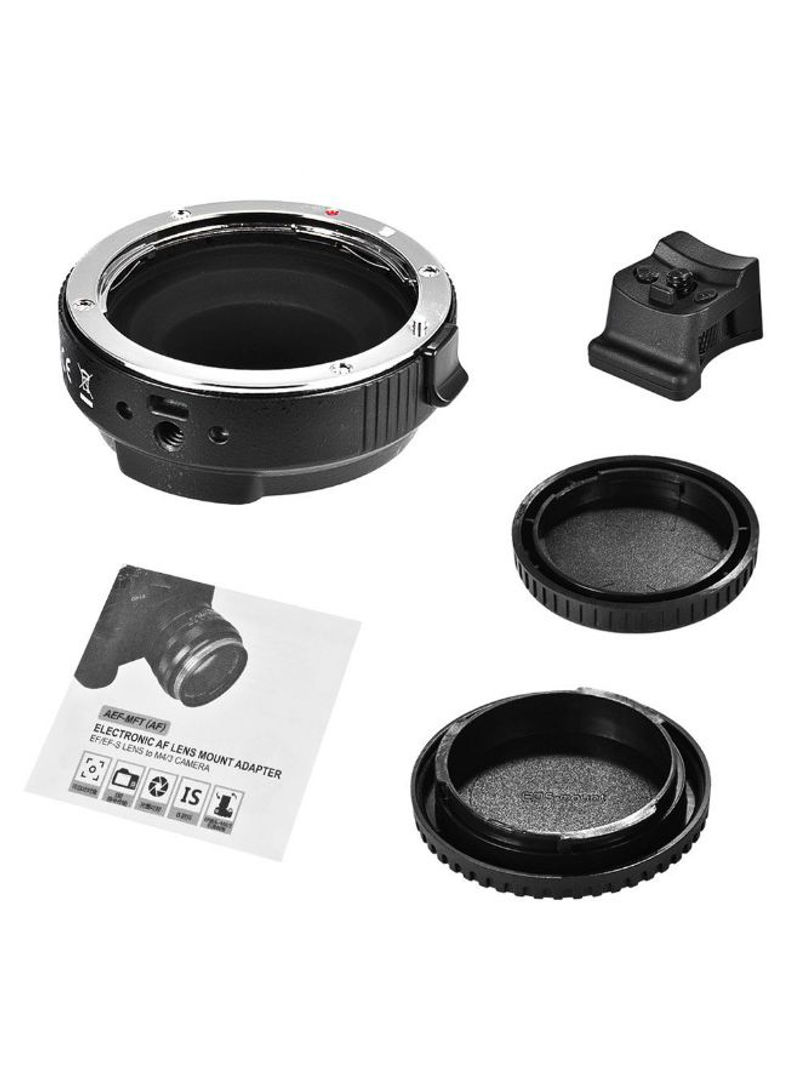 Aef-Mft Electronic Af Lens Mount Adapter Black/Silver
