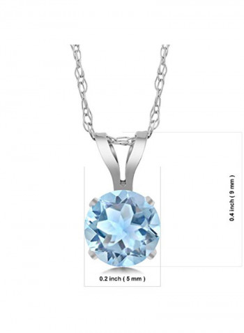 14 Karat White Gold Pendant Necklace