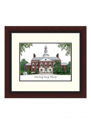 Eastern Kentucky Legacy Alumnus Lithographic Photo With Frame Brown/Black/White 18x16inch