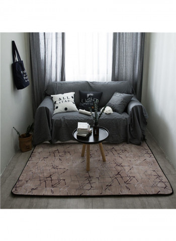 Nordic Style Flexible Short Plush Carpet Brown 190x190centimeter