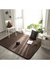 Ultra-Soft Living Room Carpet Brown 190x190centimeter