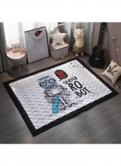 Robot Pattern Anti-Slip Rug Multicolour 145x195centimeter