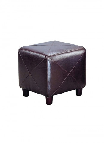 Cube Shaped Ottoman Dark Brown