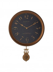 Paris Night Wall Clock Brown/Black 15x21inch