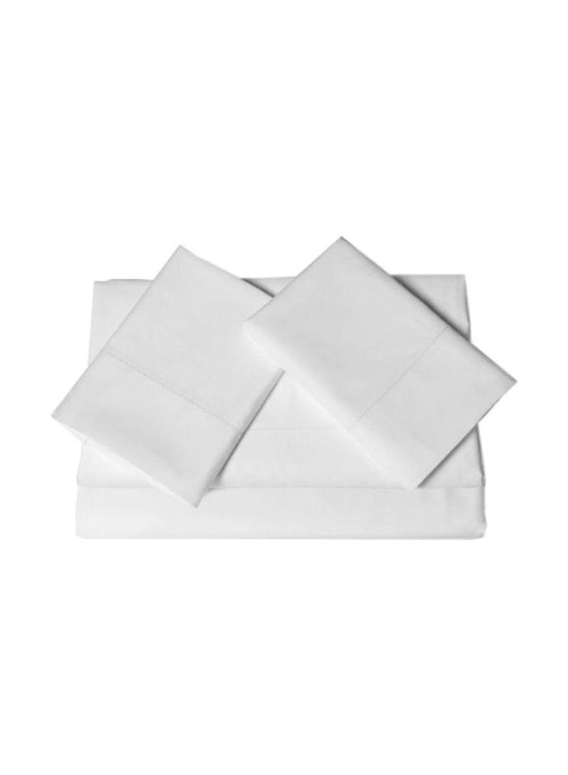 4-Piece Cotton Sheet Set White King