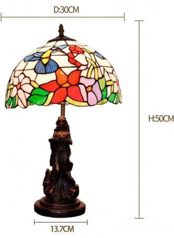 Creative Glass Lampshade Table Lamp EU Plug Multicolour