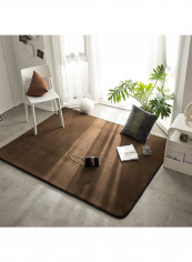 Ultra-Soft Living Room Carpet Brown 190x190centimeter