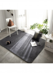 Ultra-Soft Living Room Carpet Grey 190x190centimeter