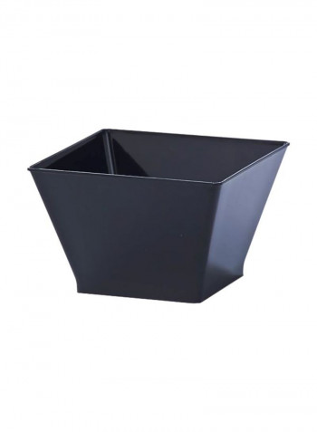 240-Piece Rectangular Plastic Condiment Bowls Black 8ounce