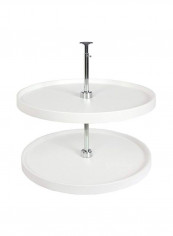 Kidney Shaped Polymer Cake Stand White/Silver 31.5x32inch